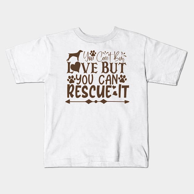 Dog rescuer gift Kids T-Shirt by P-ashion Tee